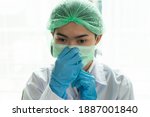 doctor wear mask in hospital | Shutterstock . vector #1887001840