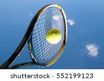 tennis player hit shot ball | Shutterstock . vector #552199123