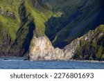 Alaska  basalt cliffs on the...
