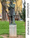 Small photo of Belgrade, Serbia - March 28, 2021:Monument to Vasa Pelagic in Karadjordjev Park, Belgrade. He was a Bosnian Serb writer, physician, educator, clergyman, and a proponent of utopian socialism.
