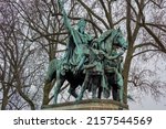 Charlemagne et ses Leudes, generally translated as Charlemagne and His Guards or Charlemagne and His Paladins, is a monumental bronze statue situated on the plaza in front of Notre-Dame.