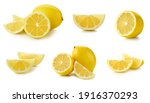 Set Of Fresh Sliced Lemon...