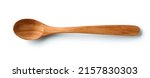 New empty wooden spoon isolated ...