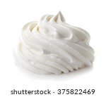 whipped cream isolated on white background