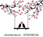 love bird tree | Shutterstock .eps vector #370458236
