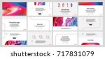 red and blue elements on a... | Shutterstock .eps vector #717831079