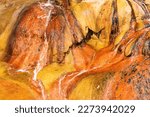 Small photo of Brightly colored abstract closeup of the Pinkerton Hot Spring outside of Durango Colorado