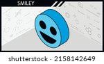 smiley isometric design icon.... | Shutterstock .eps vector #2158142649