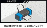 printer isometric design icon.... | Shutterstock .eps vector #2158142849