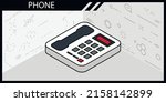 phone isometric design icon.... | Shutterstock .eps vector #2158142899