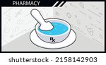 pharmacy isometric design icon. ... | Shutterstock .eps vector #2158142903