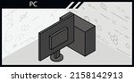 pc isometric design icon.... | Shutterstock .eps vector #2158142913