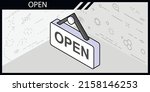 open isometric design icon.... | Shutterstock .eps vector #2158146253