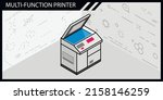 multi function printer... | Shutterstock .eps vector #2158146259