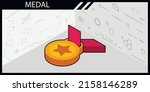 medal isometric design icon.... | Shutterstock .eps vector #2158146289
