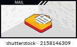mail isometric design icon.... | Shutterstock .eps vector #2158146309