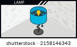 lamp isometric design icon.... | Shutterstock .eps vector #2158146343