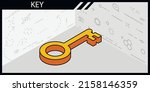 key isometric design icon.... | Shutterstock .eps vector #2158146359