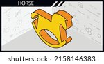 horse isometric design icon.... | Shutterstock .eps vector #2158146383