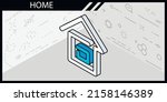 home isometric design icon.... | Shutterstock .eps vector #2158146389
