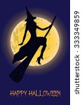 halloween illustration with a... | Shutterstock .eps vector #333349859