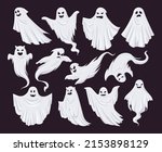 cartoon halloween ghost ... | Shutterstock .eps vector #2153898129