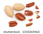Pecan Nut Isolated On White...