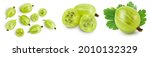 Green Gooseberry Isolated On...