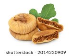 dried fig isolated on white background with clipping path and full depth of field