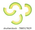 avocado slices isolated on... | Shutterstock . vector #788517829