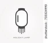 silhouette icon holiday lamp | Shutterstock .eps vector #733324990