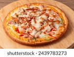 Pizza topped with bamboo worm ...