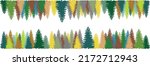 forest pine trees banner. tree... | Shutterstock .eps vector #2172712943