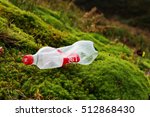 Small photo of Pylypets, Ukraine - 27 october August 2016: Environmental pollution concept. Plastic bottle of Coca Cola on forest moss. Uncivilized behavior of people.