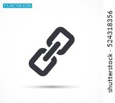 chain link metal icon vector | Shutterstock .eps vector #524318356