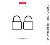 lock line vector icon | Shutterstock .eps vector #551424253