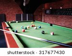 Snooker Ball On Snooker Table