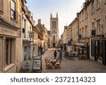 Small photo of Stamford, Lincolnshire, England, March, 19th, 2022: Ironmonger Street, Stanford, Lincolnshire, England.