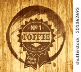 coffee label for cafe in blotch ... | Shutterstock .eps vector #201362693