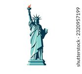 statue of liberty vector  logo...