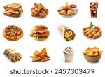 All fast foods menu with...