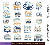 anti valentine's day  quotes... | Shutterstock .eps vector #2143250403