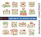 farmhouse quotes svg designs... | Shutterstock .eps vector #2144135653