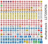 Over three hundred fifty different highly detailed and fully editable vector Traffic-Road Sign Collection.