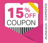 15  coupon promotion sale for a ... | Shutterstock .eps vector #2144902933