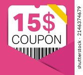 15  coupon promotion sale for a ... | Shutterstock .eps vector #2146374679
