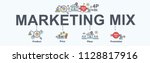 marketing mix 4p banner web... | Shutterstock .eps vector #1128817916