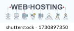 web hosting banner web icon for ... | Shutterstock .eps vector #1730897350