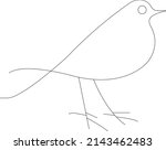 bird continuous line drawing... | Shutterstock .eps vector #2143462483