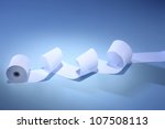 roll of paper curling on the... | Shutterstock . vector #107508113